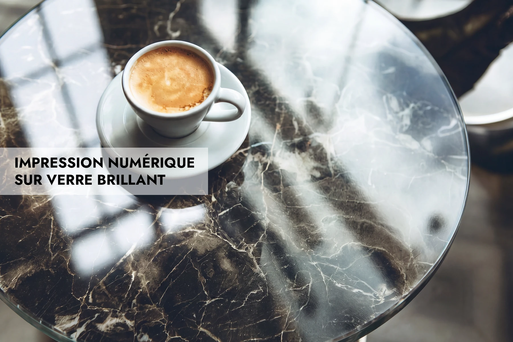Impression numérique sur verre brillant